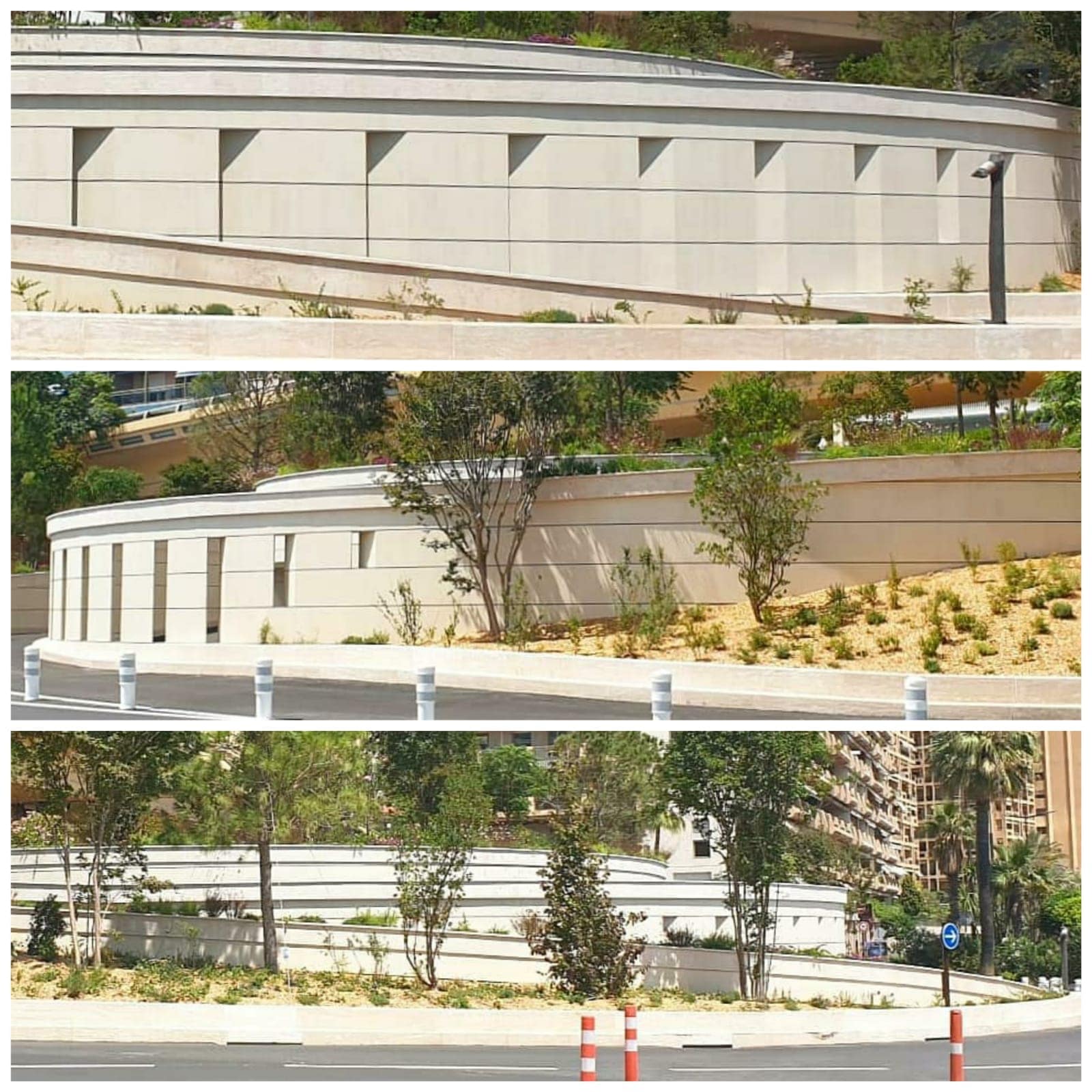 Réalisation Parking du Portier, Monaco. Acier CFA et CF du Groupe b&b.